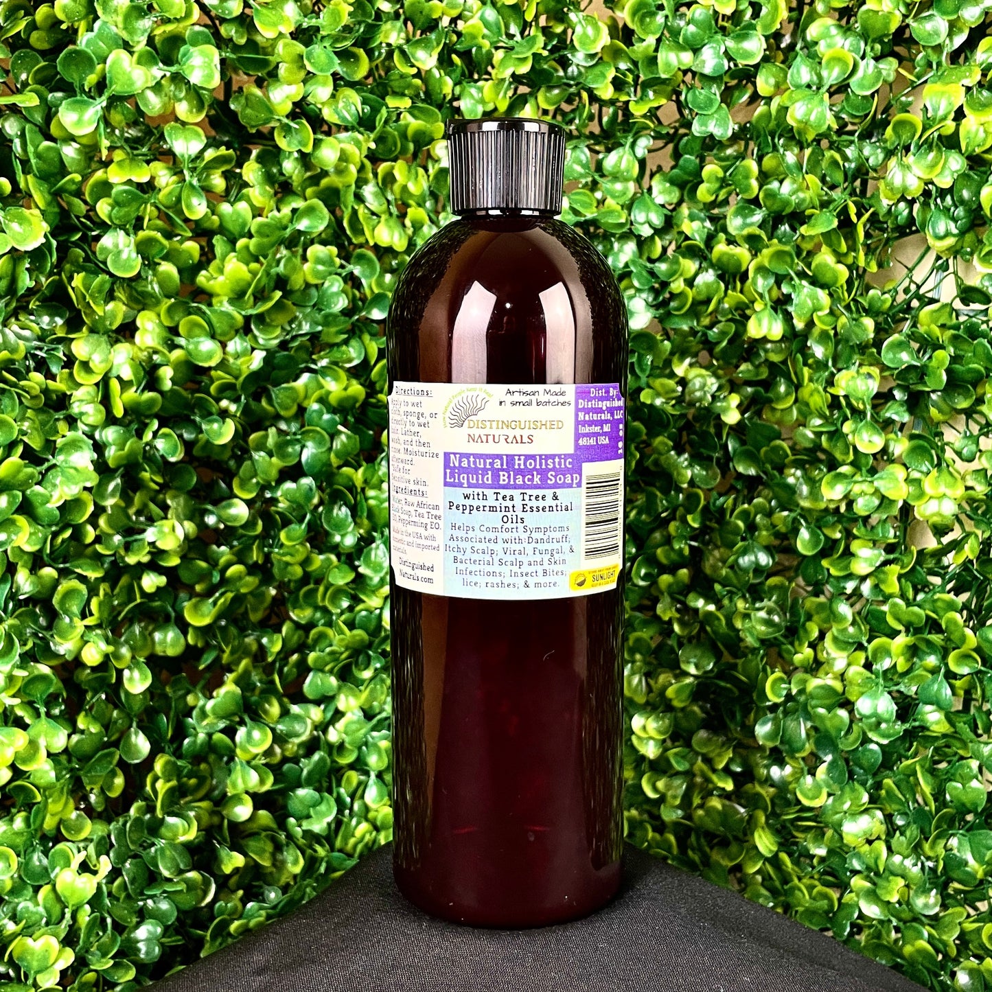 Holistic Liquid Black Soap -Shampoo and Body Wash 16 oz
